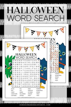 halloween word search printables for kids