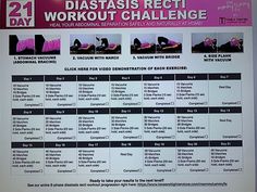 a poster with instructions on how to do a workout