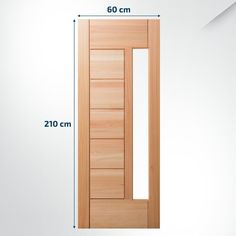 the measurements for a wooden door are shown