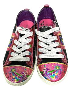 NEW With Tag Girls Tennis Shoes Faded Glory Sparkly Colorful Rainbow  size 3 Buy or one or two in case you have twins 2008 Aesthetic, Girls Tennis Shoes, Rainbow Sneakers, How To Have Twins, Colorful Rainbow, Faded Glory, Tennis Shoes, Twins, Tennis