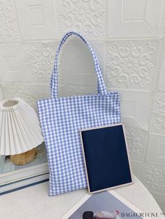 BagForLove - Korean Style Plaid Pattern Tote Bag - New Arrival for a Polished Casual Look Product Description Color Blue Pattern Type Plaid Bag Size Small Type Shoulder Tote Bag Material Fabric Composition 100% Polyester Size Chart INCH CM Bag Length Bag Width Bag Height Handle Height 12.6 inch 0.8 inch 14.2 inch 9.1 inch Bag Length Bag Width Bag Height Handle Height 32 cm 2 cm 36 cm 23 cm Details Pictures Similar Products h2 { text-align: center; } /* æ¢è¡ */ li{ white-space: normal; word-break: break-all; word-wrap: break-word; } .red-box { width: 100%; display: flex; flex-direction: row; flex-wrap: wrap; justify-content: center; } .red-box > div { width: 190px; height: 250px; margin: 10px; } .red-box > div > a > img { width: 190px; height: 250px; } .size-box { width: 100%; margin: aut Summer School Square Shoulder Bag, Summer School Satchel Canvas Bag, Summer School Pouch Bag, Summer School Canvas Satchel Bag, Summer School Tote Bag, Summer School Canvas Bag With Removable Pouch, Summer Handheld Shoulder Bag For School, Summer School Handheld Shoulder Bag, Summer School Bags, Rectangular Shape