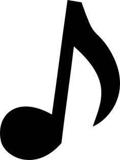 a black and white photo of a musical note