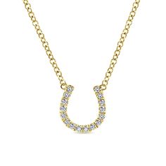 14K Yellow Gold Diamond Horseshoe Pendant Necklace Horseshoe Necklace Gold, Horseshoe Pendant, Horseshoe Necklace, Necklace Online, Shop Necklaces, Necklace Set, Gold Diamond, Chain Necklace, Gold Necklace