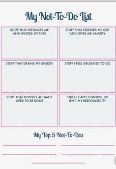 List Title Ideas, Self Improvement Worksheet, Not To Do List, Vision Board Worksheet, Studie Hacks, Self Care Worksheets, Be More Organized, Making Lists, Mental Health Activities