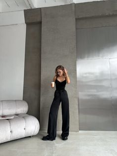 high waisted wide leg silk trousers in black, silk trousers, silk pants, black silk pants, plus size silk pants Black Silk Pants Outfit, Silk Pants Outfit, Wide Leg Silk Pants, Black Silk Pants, Pants Plus Size, Silk Trousers, Plus Size Pants, Silk Pants, Plus Size Kleidung