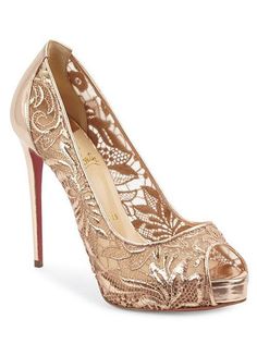 LOVIKA | 7 New Christian Louboutin Wedding Shoes #pumps #sandals #lace Prom Shoes Pumps, Christian Louboutin Wedding, Christian Louboutin Wedding Shoes, Louboutin High Heels, Lace Pumps, Slip On Pumps