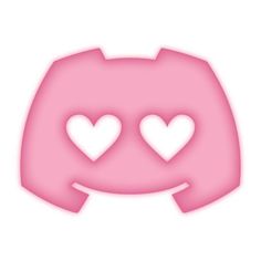 two hearts are in the shape of a pink heart on top of a white background