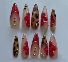 #leopardprintnails Nail Designs Cheetah Print, Chetta Nails, Nail Designs Cheetah, Tiger Nails, Cheetah Nails, Leopard Print Nails, Nails Desing, Trendy Nails, Almond Nails