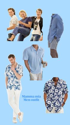 men's hawaiian shirts and shorts are featured in this ad for the new tommys