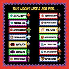 this looks like a job for recycle boy and other comic characters poster printable