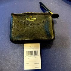 Nwt Kate Spade Larchmont Avenue Mini Natasha Wallet Black Authentic. Gold Foil Embossed Kate Spade New York Signature. Capital Kate Jacquard Lining. Pebbled Leather. Coin Purse With Zipper Closure. Brand New With Tag Price Is Already Low Can’t Go Lower . Chic Coin Purse With Card Slots For Travel, Chic Travel Coin Purse With Card Slots, Chic Travel Coin Purse With Coin Pocket, Travel Coin Purse With Interior Key Chain Holder, Black Leather Wallet For On-the-go, Black Leather Travel Coin Purse, Classic Black Coin Purse With Removable Pouch, Leather Coin Purse With Interior Key Chain Holder, Black Leather Compact Coin Purse