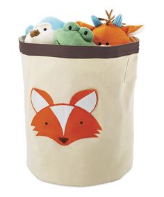 a toy storage bag with stuffed animals in it