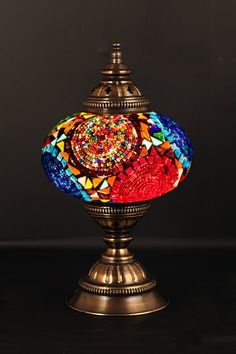 Nazli Mosaic | Handmade Glass Mosaic Larg Desk Lamp, Circle Mosaic Colors Turkish Lights, Turkish Lamp, Turkish Gifts, Turkish Lamps, Moroccan Lamp, Mosaic Lamp, Shimmer Lights, Moroccan Mosaic, Handmade Mosaic