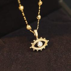 Dainty bezel set colorless moissanite Evil Eye enhancer pendant * Metal: 14K Yellow Gold  * Stone info: colorless moissanite * Size: 15x14mm * The chain is not included. * Stamp: 14K  ❤️Visit our official website for exclusive new products.      https://elekalonjewelry.com/ ❤️Follow us on Instagram @ elekalonjewelry for the latest projects and much more! ❤️If you have any questions, please feel free to message us. Gold Moissanite Gemstone Necklace, Gold Moissanite Necklace Perfect For Gifts, Gold Moissanite Pendant Necklace, Gold Moissanite Necklace, Gold Moissanite Diamond Pendant Necklace, Tiny Pendant, Evil Eye Protection, Eye Pendant, Evil Eye Pendant