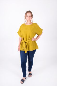 Lime yellow linen kimono top 💛💛💛 #linen #kimono #etsy #etsylove #linenkimono #linentop #yellow #limeyellow #natural #ecofriendly #photography #beautiful #giftideas #handmade #naturallinen #woman #style #autumn #winter #fashion #blouse #linenblouse #linenrain #model #christmasgift Beach Ramie Tops With Relaxed Fit, Spring Linen Lagenlook Blouse, Spring Lagenlook Linen Blouse, Spring Linen Blouse In Flax Color, Lagenlook Linen Tops For Beach, Relaxed Fit Flax Top For Summer, Summer Relaxed Fit Flax Tops, Casual Yellow Linen Blouse, Yellow Relaxed Fit Linen Blouse