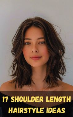 Womens Shoulder Length Haircut With Layers, Above Shoulder Length Hair Styles, Hairstyles For Thick Shoulder Length Hair, Shoulder Length For Thick Hair, Shoulder Skimming Hairstyles, Haircuts For Shoulder Length Wavy Hair, Shoulder Length Hair Teenage Girl, Should Length Layered Hair Haircuts, Shoulder Length Haircut For Thick Hair