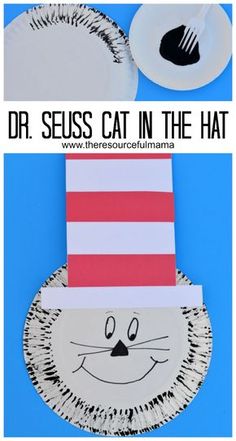 paper plate dr seuss cat in the hat craft