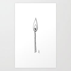 a black and white drawing of a toothpick with a long pointed blade on it