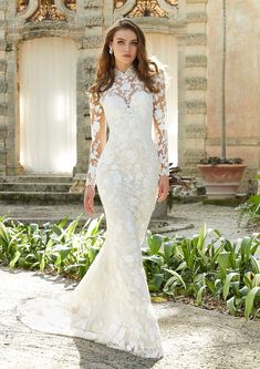 |Mori-Lee-2473-Fontaine-Wedding-Dress Mockingbird Bridal, Mori Lee Bridal, Wedding Dresses Mermaid Sweetheart, Net Gowns, Wedding Renewal, Outdoor Wedding Dress, White Wedding Dress, Mori Lee, Long Sleeve Wedding