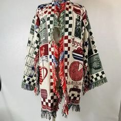 Handmade | Jackets & Coats | Handmade Tapestry Throw Blanket Coat | Poshmark Handmade Tapestry, Handmade Tapestries, Blanket Coat, Tapestry Throw, Wide Sleeves, Etsy Finds, Cool Style, Throw Blanket, Let Me