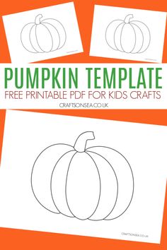 pumpkin template for kids to color and cut out with the words, free printable