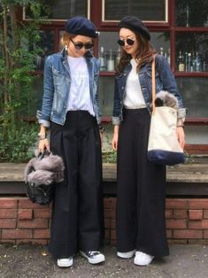 Mode Edgy, Looks Jeans, Asian Street Style, Autumn Street Style, Denim Jackets, Looks Style, Mode Inspiration