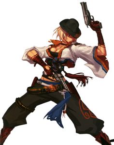 female gunner Dungeon Fighter Online, Cowboy Character Design, Character Classes, Female Knight, Elsword