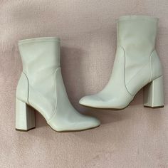 Brand New, Worn A Few Times, Perfect Condition Shoes Heels Boots, Ankle Booties, Shoes Women Heels, Heeled Boots, Shoes Heels, Color White, Off White, Women Shoes, Brand New