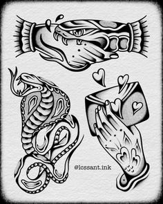 some kind of tattoo design with different designs on the body and hands, one is holding a