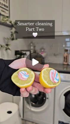 someone holding two lemons in their hands with the words smarter cleaning part two on them