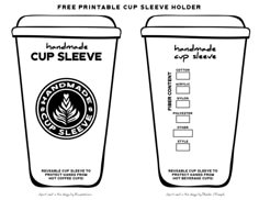 two coffee cups with the instructions for how to use them