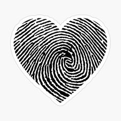 a heart shaped finger print sticker