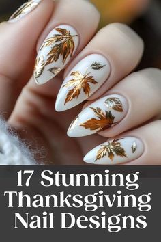 Daisy Acrylic Nails, Nail Art Simple, Fingernails Painted, Autumn Spirit, Modern Nail Art, Thanksgiving Nail Designs, Thanksgiving Nail, Chic Nail Art, Autumn Nail