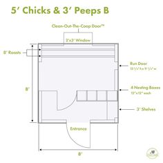 the floor plan for a 3 - bedroom, 2 - bath apartment with three levels