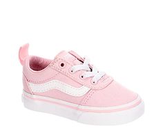 Vans Ward Infant/Toddler Girls' Sneaker Street style never looked so good with the Ward infant girls Sneaker inspired by the Vans Old Skool Sneaker. She'll have a cool skater look with the classic Vans logo and canvas upper. The silhouette is complete with a lace-up closure and Padded footbed for comfort and ease. Canvas upper Lace-up closure  Cushioned insole Gum midsole Waffle Rubber outsole Pink Skate Shoes For Spring Skateboarding, Pink Skate Shoes For Skateboarding In Spring, Pink Sneakers For Summer Playtime, Pink Summer Sneakers, Cute Vans Sneakers For Spring, Spring Vans Sneakers, Cute Pink Vans Sneakers, Skater Look, Sneakers Street Style