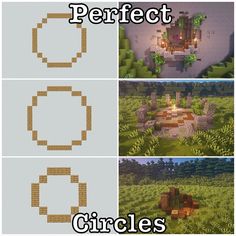 four different pictures with the words perfect circles in each one's upper right corner