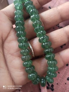 18''Natural Green Strawberry Quartz AAA 288 Carat Fine Quality Pumpkin 6-9mm Beads Gemstone Necklace Stone :Natural Green Strawberry Quartz Shape :- fancy Pumpkin 1. Weight :- 288 carat,- Size - 6-9mm,- 18 inch Necklace 2. Weight :- 145 carat,- Size - 6-9mm,- 8 inch String 3. Weight :- 107 carat,- Size - 7-9mm,- 7 inch String 4. Weight :- 138 carat,- Size - 8-9mm,- 9 inch String Polish :- Handmade Purity :- 100% Natural Gemstone color - green makes a great gift for your loved ones. It is known a Natural Stone Jade Beads, Green Strawberry, Necklace Stone, Strawberry Quartz, Gemstone Colors, Stone Necklace, Gemstone Necklace, Quartz Crystal, Gemstone Beads