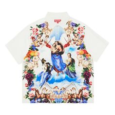 Find SUPREME Heavenly Silk Polo on Editorialist. Supreme's Heavenly polo is named for the printed graphics featuring a madonna and child. Made for the FW22 collection, the short-sleeve shirt is crafted from white silk and topped with a ribbed-knit collar.