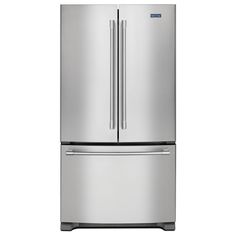 a large stainless steel refrigerator freezer