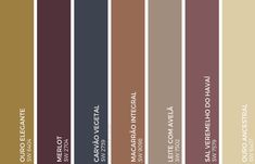 the color scheme for different types of paint in various colors and sizes, including brown, beige