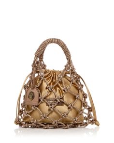 Kurt Geiger London Small Embellished Macrame Tote Macrame Bags, Macrame Bag, Virtual Fashion, Quilted Bag, Kurt Geiger, Diy Bag, Tote Handbags, Macrame, Girl Outfits