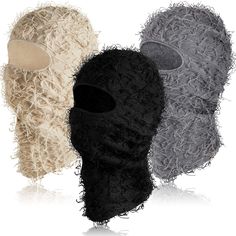 PRICES MAY VARY. What You Will Get: the package includes 3 pieces of distressed ski masks, the enough quantity can meet your need of daily use and replacement, and you can also share with your friend, or use them together; These ski masks will keep you warm in winter and leave you a comfortable usage experience Quality Knitted Material: the fuzzy balaclava is made of reliable knitted fabric, soft and comfortable, breathable and lightweight, elastic and stretchy, not easy to break; And the though Distressed Balaclava, Balaclava Ski Mask, Ski Masks, Mask Full Face, Mask For Men, Knitted Balaclava, Winter Outdoor Activities, Head Mask, Ski Mask