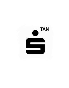 the logo for tan is black and white with an image of a man's head