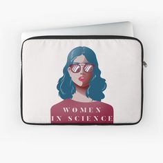 a woman in glasses with the words women in science on it