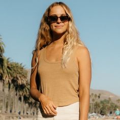 WOMENS HEMP TANK Versatile Beige Tank Top For Everyday, Beige Tank Top For Everyday, Casual Beige Tank Top For Everyday, Ribbed Tank Top For The Beach, Ribbed Tank Top For Beach, Casual Ribbed Tank Top For Day Out, Everyday Beige Tank Top, Vintage Cami, Body Details