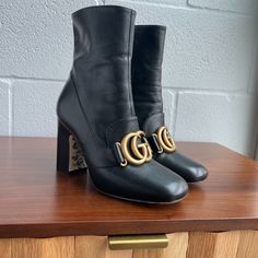 Us Size 7 / Uk 37. Gucci Boots Purchased 2020 And Worn Maybe 3 Times. Some Scratches And Wear And Tear That I’ve Shown In The Photos. Gucci Ankle Boots, Gucci Boots, Shoes Gucci, Gucci Shoes, Bootie Boots, Ankle Boots, Size 7, Gucci, Women Shoes