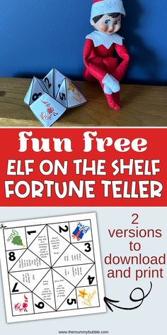 Printable Elf on the Shelf fortune teller Christmas Fortune Teller Free Printable, Home Alone Elf On The Shelf Printable, Elf On The Shelf Candy Canes Ideas, Christmas Fortune Teller, Elf On The Shelf Stationary Printable, Elf On Shelf Late Arrival Ideas, Elf On The Shelf Christmas List, Elf On The Shelf Nutella, Elf On Shelf Jokes