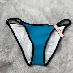 Brand New!! Aqua Blue Color With Black Trim. Double Banded Side Straps. Colors May Slightly Vary From Screens And Lighting. All Of My Items Are Authentic No Trades No Holds No Low Offers Please Use Offer Button I Will Not Respond To Offers Or What's My Lowest In The Comments D2 Victoria's Secret Seamless Beach Bottoms, Victoria's Secret Blue Swimwear For Sunbathing, Victoria's Secret Blue Stretch Swimwear, Victoria's Secret Blue Beach Bottoms, Victoria's Secret Blue Swimwear For Swimming, Victoria's Secret Blue Swimwear, Victoria's Secret Seamless Swimwear For Swimming, Victoria's Secret Seamless Swimwear, Aqua Blue Color