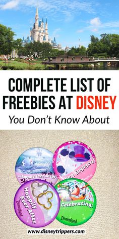 the complete list of freebies at disney you don't know about, and what to do with them