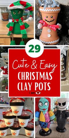 christmas clay pots Terra Pot, Pots Crafts, Cheap Christmas Crafts, Creative Pumpkin Painting, Terra Cotta Pot Crafts Diy, Christmas Crafts To Sell, Terra Cotta Pot Crafts, Christmas Pots, Pot Crafts